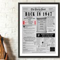 thumbnail image 4 of The Party Post 77th Birthday Party Decorations Poster Born in 1947, 4 of 5