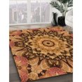 thumbnail image 3 of Ahgly Company Tapis de Zone Carré Orange Lavable en Machine, 3 Pieds Carré, 3 of 7