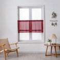 thumbnail image 2 of Innerwin Rideaux de Cuisine Déco Demi-Fenêtre Poche pour Tringle Simple Cantonnière Courte Semi-Transparente Moderne Couleur Unie Traitement de Luxe Rouge Vin L:29 Pieds' x H:24 Pieds', 2 of 5