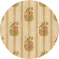 thumbnail image 1 of Ahgly Company Tapis Rond Lavable en Machine Intérieur Transitionnel Orange Or, 7 Pieds Rond, 1 of 7
