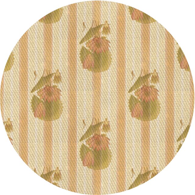 Ahgly Company Tapis Rond Lavable en Machine Intérieur Transitionnel Orange Or, 7 Pieds Rond
