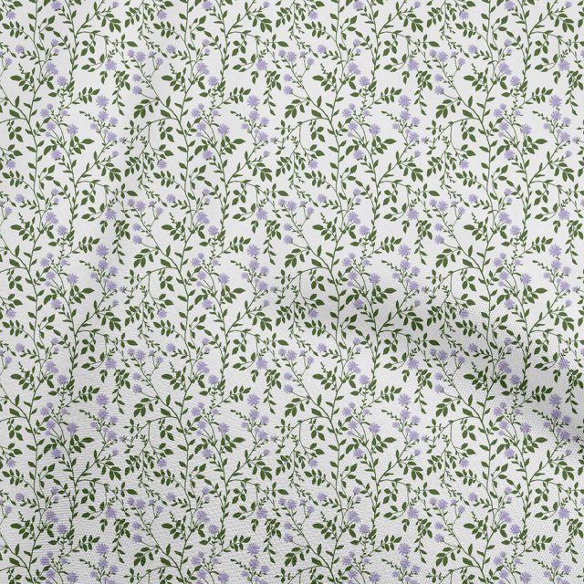 oneOone Polyester Spandex Green Fabric Floral Craft Projects Decor Fabric Printed By The Yard 56 Inch Wide