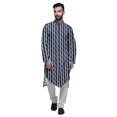 thumbnail image 1 of Atasi Button Down Asymmetric Printed Long Sleeve Rayon Kurta Pyjama Set, 1 of 4