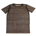 thumbnail image 2 of Women Mesh See Through Blouse Short Sleeve Striped Swimsuit Cover, 2 of 6