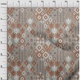 thumbnail image 2 of oneOone Cotton Cambric Fabric Block & Geometric Ikat Print Fabric By Yard 56 Inch Wide, 2 of 4