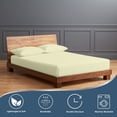 thumbnail image 2 of Real 1000 Thread Count Full Extra Long Size Sheets 100% Egyptian Cotton 4 PC Sheet Set, Luxurious Bedsheet Sets Soft Silky Sateen Weave, Breathable, Fits Upto 15 Inch Deep Pocket Mattress - Ivory, 2 of 7