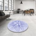 thumbnail image 4 of Ahgly Tapis d'Intérieur Lavable en Machine Carré Lavande Bleu, 5 Pieds Carré, 4 of 7