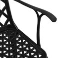 thumbnail image 5 of vidaXL Chaises de Jardin 2 Pcs Aluminium Moulé Noir, 5 of 5