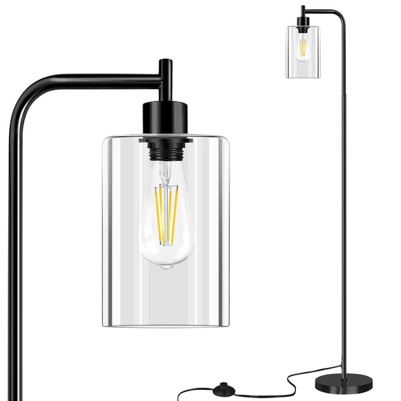 Floor Lamp,Floor Lamps for Living Room with Glass Lampshade,Modern Design Lamps Living Room,Standing Lamp with Premium Metal Mate