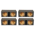 thumbnail image 1 of QPower QBASS Dual 12 Inch Car Audio Subwoofer Enclosure, Charcoal (4 Pack), 1 of 5