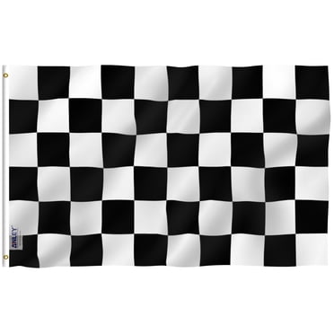 ANLEY Fly Breeze] [ Drapeau à Damier 3 X 5 Pieds - Couleur Vive et Résistant à la Décoloration UV - En-Tête en Toile et Oeillets en Laiton - Drapeaux de Bannières de Course