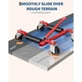 thumbnail image 3 of Car Wheel Dolly with Tire Jack 1500 lbs Capacity Portable Trailer Dolly with Pedal Jack 12in Wheel Support Vehicle Positioning Dolly for Auto Repair and Moving Set of 4 Red, 3 of 7