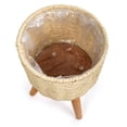 thumbnail image 2 of Truu Design Decorative Woven Paper Planter Set with Wooden Legs, 2 of 6