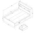 thumbnail image 4 of South Shore Fusion Full Storage Bed and Bookcase Headboard Set, in Pure White, 4 of 12
