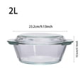 thumbnail image 2 of WIFKLSIIPG Oven Glass Bowl Lid Alternative Round Microwave Dishwasher Kitchenware Kitchen Bakeware Durable Heat Glass Baking Tray Cookware for Baking Roasting Cooking，Large Capacity Baking, 2 of 3