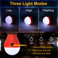 thumbnail image 4 of Unique Bargains Tent Lantern, 2 Pack Camping Light LED Camping Lantern, 4.72' x 2.05', Red, 4 of 5