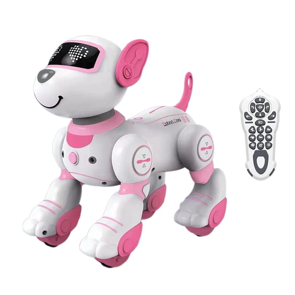 Robot Puppy Dog Toy Toys Robotic Pet Toy Remote Control for Toddlers Pink