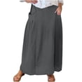 thumbnail image 2 of Simua Jupes pour Femmes Taille Haute Élastique Jupe Décontractée Plissée à Imprimé Floral Jupes Midi avec Poches, 2 of 5