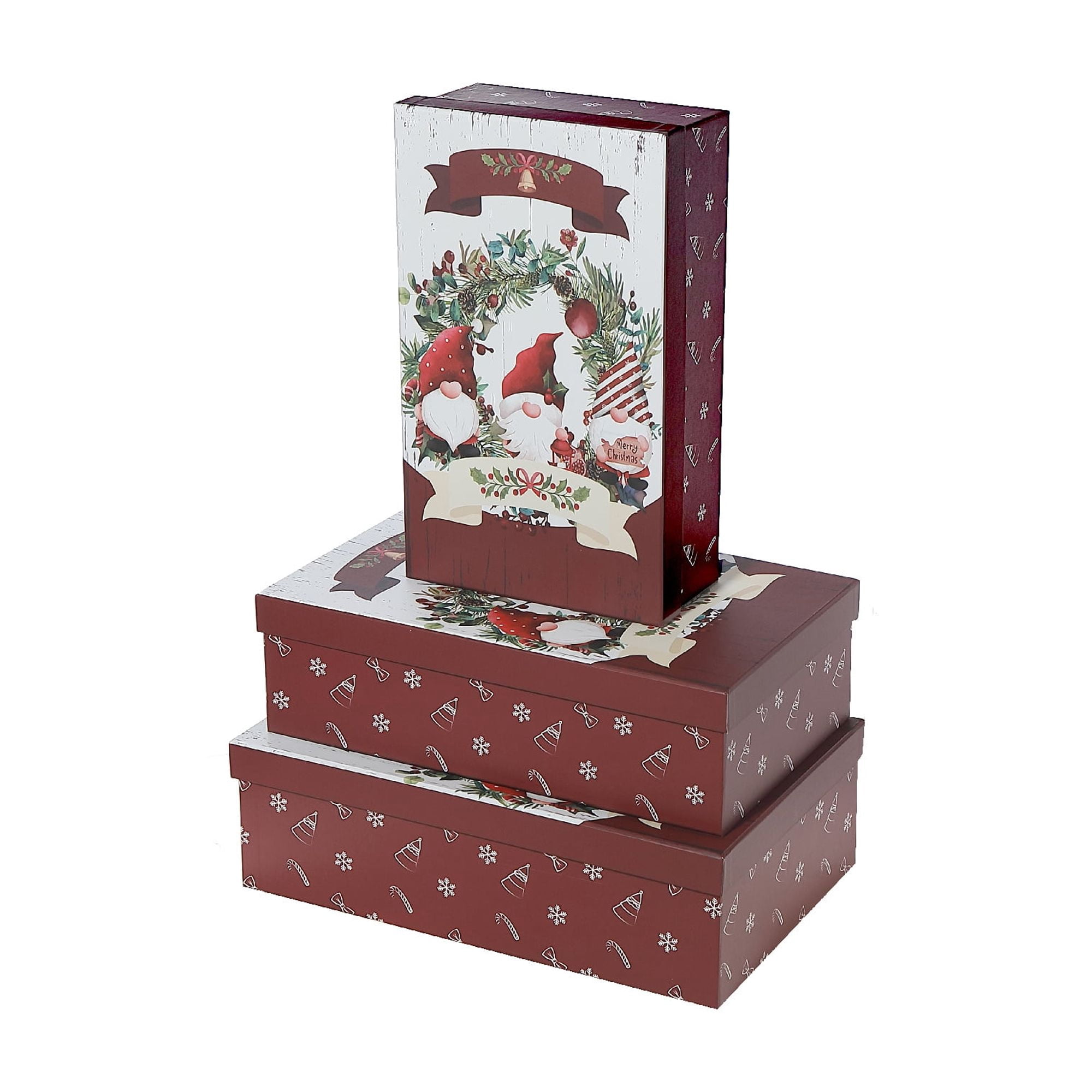 Rect. Nesting Boxes (Triple Gnome) (Set Of 3)