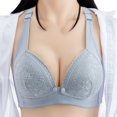 thumbnail image 2 of Besolor Bras for Women Button Front Closure Wireless Full Coverage Underwear Cozy Breathable Liftup Bralettes, 2 of 5
