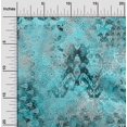 thumbnail image 2 of oneOone Cotton Poplin Turquoise Green Fabric Abstracts Craft Projects Decor Fabric Printed By The Yard 42 Inch Wide, 2 of 4