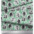 thumbnail image 2 of Soimoi Poly Georgette Fabric Rocket,Planet & Astronaut Animal Print Fabric by Yard 42 Inch Wide, 2 of 3