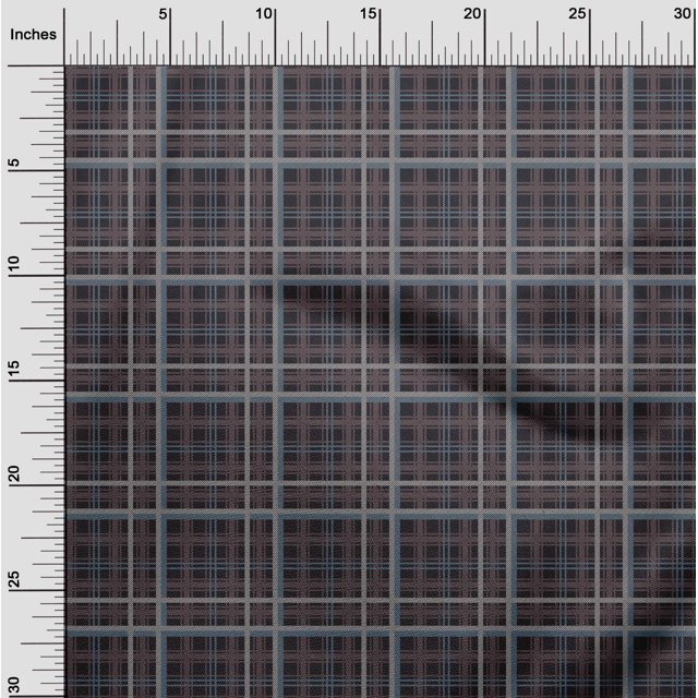 oneOone Georgette Viscose Fabric Tartan Check Print Sewing Fabric BTY 42 Inch Wide