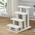 thumbnail image 2 of Gymax 24'' 4-Step Pet Stairs Carpeted Ladder Ramp 8 Scratching Post Cat Tree Climber, 2 of 10