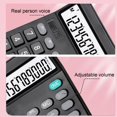 thumbnail image 4 of HHBEAUTY Premium Commercial 12-Digit Large Desktop Calculator, Voice Calculator, Battery and Solar Powered, Perfect for Home/Office Accounting Finance Use, 4 of 5