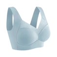 thumbnail image 1 of relayinert Wireless Push-Up Comfortable Bra Posture And Enjoy Wire Free No Back Fat Wide Applications light blue 3XL, 1 of 6