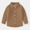 thumbnail image 4 of vdgthytj Toddler Baby Boys Girls Button down Shirts Kids Collared Long Sleeve Uniform Dress Shirt Tops Spring Fall Clothes, 4 of 6