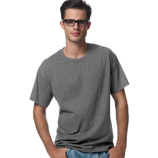 Hanes ComfortBlend EcoSmart Men`s Crewneck T-Shirt, M, Smoke Gray