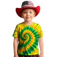 thumbnail image 2 of Hauts et T-Shirts pour Filles - T-Shirt Graphique à Manches Courtes Imprimé Tourbillon Col Rond Décontracté Confortable pour Usage Quotidien pour Tout-Petits et Enfants 2-13 Ans, 2 of 4