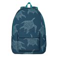 thumbnail image 1 of Abstract Coral Reef Sea Turtle Canvas Bookbag 鈥?Durable Travel Backpack with Nautical Design, Comfortable Carrying, Large Capacity, and Anti-theft Features for Outdoor Activities and Short-Term Travel, 1 of 5