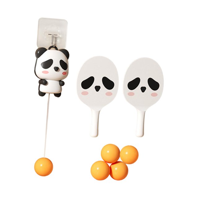 jinwen Panda Hanging Table Tennis Set Equipment for Workout Activity Sports 5 Balls