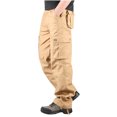 thumbnail image 3 of Penkiiy Pantalon de Randonnée Homme Liquidation Pantalon Cargo pour Homme Mode Décontracté Ajusté Multi-Poches Pantalon Droit Pantalon d'Assaut Extérieur Pantalon de Sport Pantalon Kaki, 3 of 6