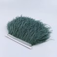 thumbnail image 4 of 1 Yard Frange en Plumes d'Autruche Teintes Bordure en Plumes Ruban Ornement Gris Vert, 4 of 8