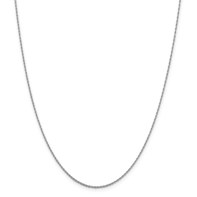 Leslie's 10K White Gold 1.2 mm Loose Rope Chain (Weight: 1.69 Grams, Length: 18 Inches)