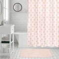 thumbnail image 3 of Mainstays 16-Piece Pink Shower Curtain Bathroom Set – Fabric Curtain with Rug, Hooks, Soap Dispenser & Tray, 3 of 17