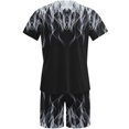 thumbnail image 4 of Hommes Imprimé Manches Courtes Décontracté Plage Manches Courtes Col Rond Blouses & Ensembles, 4 of 5