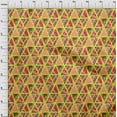 thumbnail image 4 of oneOone Polyester Spandex Dark Peach Fabric Geometric Tropical Texture Sewing Material Print Fabric By The Yard 56 Inch Wide, 4 of 4