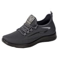thumbnail image 1 of Men's Sneakers Under $25 Fashion Spring and Summer Men Sports Shoes Flat Bottom Light Slip On Elastic Fly Woven Mesh Breathable Comfortable Casual Sneakers Male Shoes(Grey,9), 1 of 6