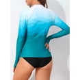 thumbnail image 2 of Charmo Women's Long Sleeve Rash Guard Sun Protection Swim Shirt Quick Dry Printed Shirts with Thumb Holes, 2 of 6
