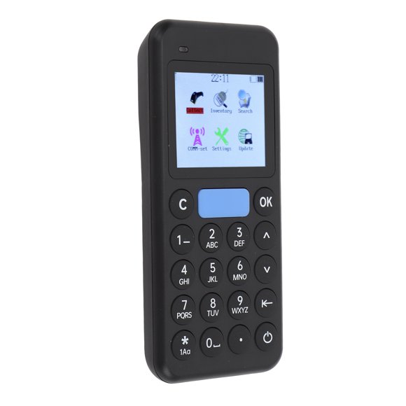 Bar Code Scanners Data Collector, Barcode Reader 433 Transfer USB Data Cable 2.4 Inch Screen 1500mAh Battery for Shop