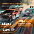 thumbnail image 3 of Graflsoa 1:24 Scale 2.4GHz Remote Control Mustang Drift Car with LED Lights, Dual Batteries, and Replaceable Wheels (Blue), 3 of 7