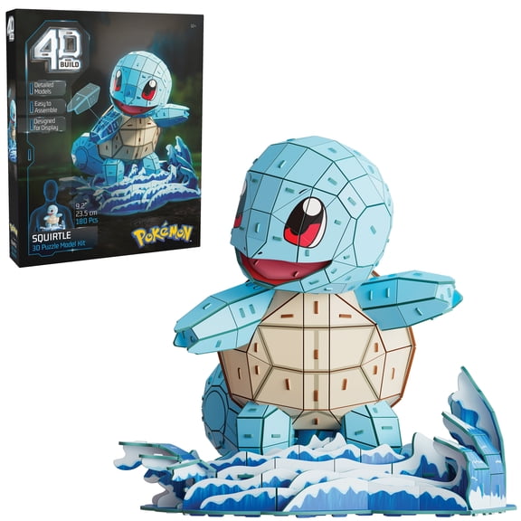 4D Build, Pokémon Squirtle, puzzle 3D, figurines Pokémon à collectionner, collection de départ Kanto, décoration de bureau, puzzles pour adultes, jouets de construction, puzzles 3D pour adultes et ado