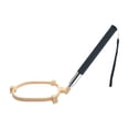 thumbnail image 2 of Dog Poop Scooper with Ergonomic Handle, One-Handed Operation, Compact Lightweight Plastic, Black and Orange, for Small to Medium Dogs, 2 of 6
