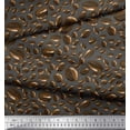 thumbnail image 2 of Soimoi Gray Rayon Fabric Coffee Beans Food Printed Craft Fabric by the Yard 56 Inch Wide, 2 of 5