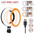 thumbnail image 4 of MesaSe LED Ring Light 6 with Tripod Stand for YouTube Video and Makeup  Mini LED Camera Light with Cell Phone Holder Desktop LED Lamp with 3 Light Modes & 10 Brightness Level, 4 of 8