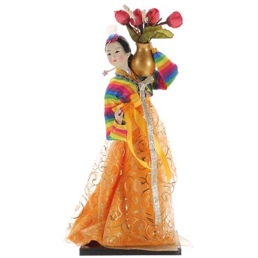 CIMAXIC Poupée Hanbok Coréenne à la Mode de Collection Poupée Hanbok Coréenne Traditionnelle pour la Maison,11.81"X4.92"X4.92 Pouces